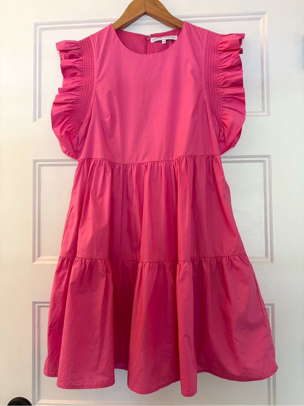 English Factory, Pink Ruffled Dress, sz xs